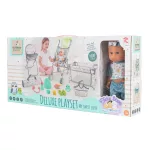 Moni BABA játékszett 36 cmes FIÚ babával delux playset KÉK