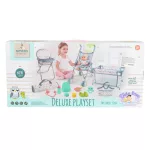 Moni BABA játékszett 36 cmes FIÚ babával delux playset KÉK