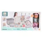 Moni BABA játékszett 36 cmes LÁNY babával delux playset SZÜRKE