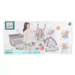 Moni BABA játékszett 36 cmes LÁNY babával delux playset SZÜRKE