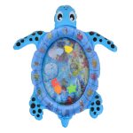 JÁTSZÓSZŐNYEG vizes, halacskákkal teknős alakú KÉK