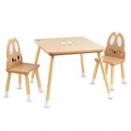 Moni fa kisasztal 2 székkel NYUSZIS