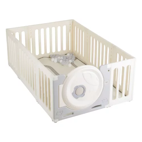 MONI Cubby Land óriás kerítés, karám játszószőnyeggel és 50 db színes labdával