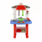 Polesie Toys  kis konyha JANA edényekkel 49cm PIROS/kék