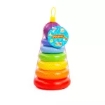 POLESIE 62383 piramis színes karikák LILA gomb