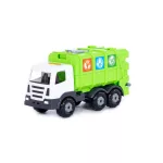 POLESIE műanyag szelektívgyűjtő kukásautó ZÖLD