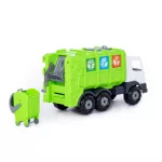 POLESIE műanyag szelektívgyűjtő kukásautó ZÖLD