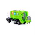 POLESIE műanyag szelektívgyűjtő kukásautó ZÖLD