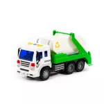 POLESIE műanyag konténeres autó FEHÉR/ZÖLD