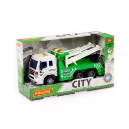   POLESIE műanyag vontatóautó fényekkel, hangokkal FEHÉR/ZÖLD
