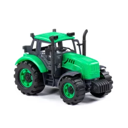 Polesie Toys  91222 lendkerekes, hátrahúzós traktor ZÖLD