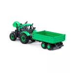 POLESIE Toys lendkerekes  traktor dönthető utánfutóval ZÖLD
