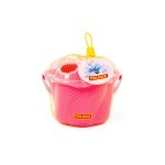 POLESIE műanyag formabedobó vödör 6 db-os PINK