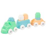 MOCHTOYS Play&Squish puha vonat és kocka szett 12db  PASZTELL