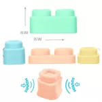 MOCHTOYS Play&Squish puha vonat építőkocka NAGY szett 12+4dbos PASZTELL ZÖLD