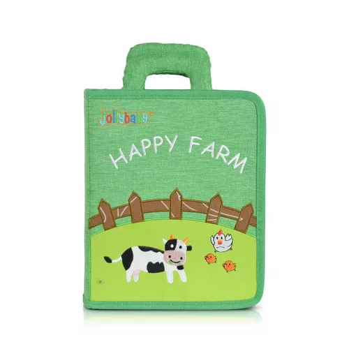 Moni MONTESSORI foglalkoztató könyv textilből Happy Farm