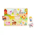 TOOKY fapuzzle fogantyús safari állatok 10 dbos