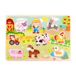 TOOKY Toy fapuzzle farm állatok -10dbos