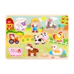 TOOKY Toy fapuzzle farm állatok -10dbos