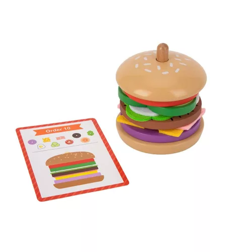 TOOKY Toy fa hamburger készítő szett