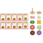 TOOKY Toy fa hamburger készítő szett