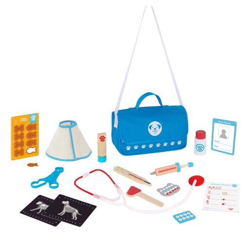 TOOKY Toy fa kis állatorvosi játékszett 16dbos KÉK