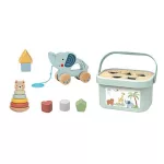 Moni Tooky toy 3in1 készségfejlesztő doboz formabedobóval
