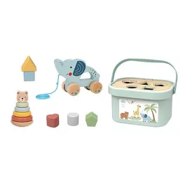   Moni Tooky toy 3in1 készségfejlesztő doboz formabedobóval