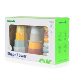 FAJÁTÉK toronyépítő 3 dbos szett MONTESSORI PASZTELL