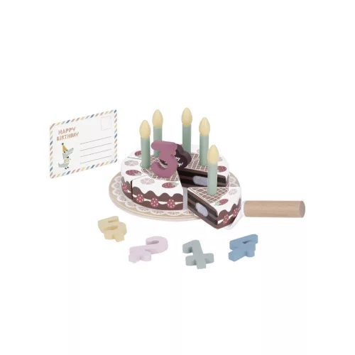 TOOKY Toy fajáték SZÜLINAPI torta szett PASZTEL színű