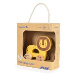 FAJÁTÉK húzható oroszlán SÁRGA