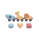 TOOKY Toy activity kerek asztalka, golyópályával, sínnel, állatokkal PASZTEL