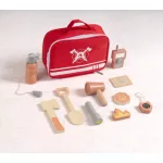 MONI KISTÁSKA fa tűzoltó szett 10dbos PIROS