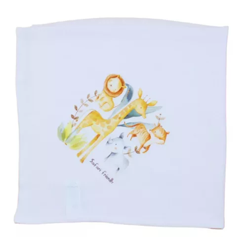 Moni Textil tetra pelenka 70x70cm fehér szafaris