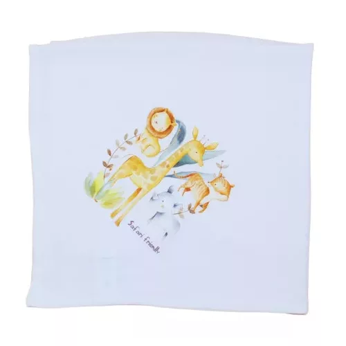 Moni Tetra kifogó - fürdőlepedő 140x140cmcm fehér szafaris