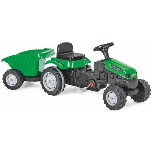 Pilsan traktor pedálos trélerrel 07316 zöld