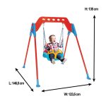 Pilsan kerti hinta fém vázzal piros