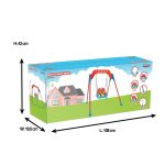 Pilsan kerti hinta fém vázzal piros