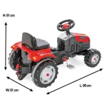 Pilsan traktor pedálos 07314 piros