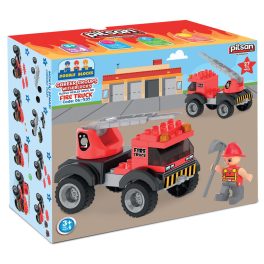 PILSAN építőjáték kis készlet TŰZOLTÓ PIROS
