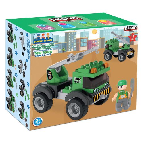 PILSAN építőjáték kis készlet TEHERAUTÓ ZÖLD