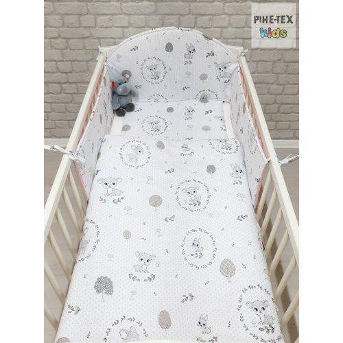 PIHE-TEX 3 részes babaágynemű szett  Bambina rózsa (590/R) 