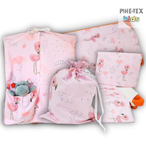 Pihe-Tex Ovis kezdőcsomag, Óvodai derékaljjal  /4 Részes szett FLAMINGÓ (571/R)/
