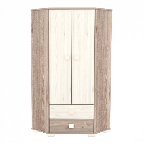 Timba Viki sarokszekrény 2 ajtós 2 fiókos krém-fűz