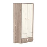 Timba Viki sarokszekrény 2 ajtós 2 fiókos krém-fűz