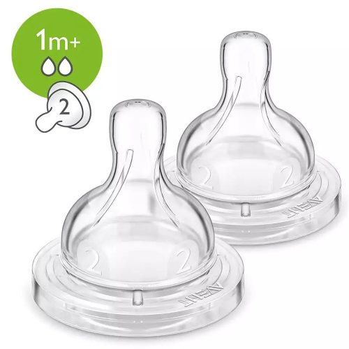 Avent etetőcumi Classic Anti-Colic 2db 2 lyukú 1hó