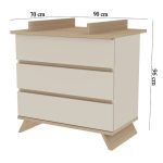 Faktum Sienna Cashmere komód + pelenkázó toldalék