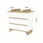 Faktum Sienna White komód + pelenkázó toldalék