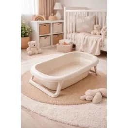   Tega Baby Natural Linen összecsukható baba fürdetőkád – helytakarékos és biztonságos megoldás a mindennapi fürdetéshez