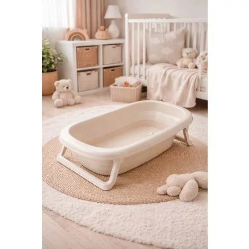Tega Baby Natural Linen összecsukható baba fürdetőkád – helytakarékos és biztonságos megoldás a mindennapi fürdetéshez